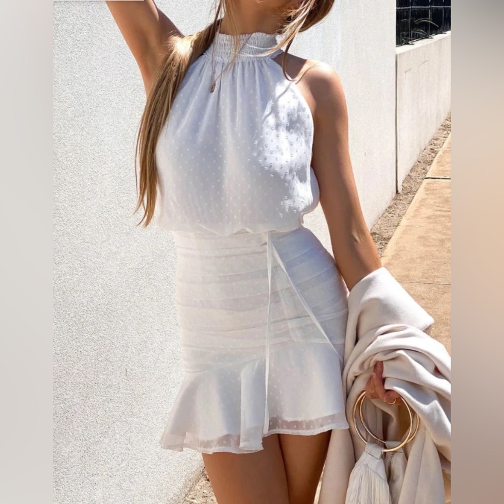 Two Sisters The Label Pip Sleeveless Dress White Size 8 - L